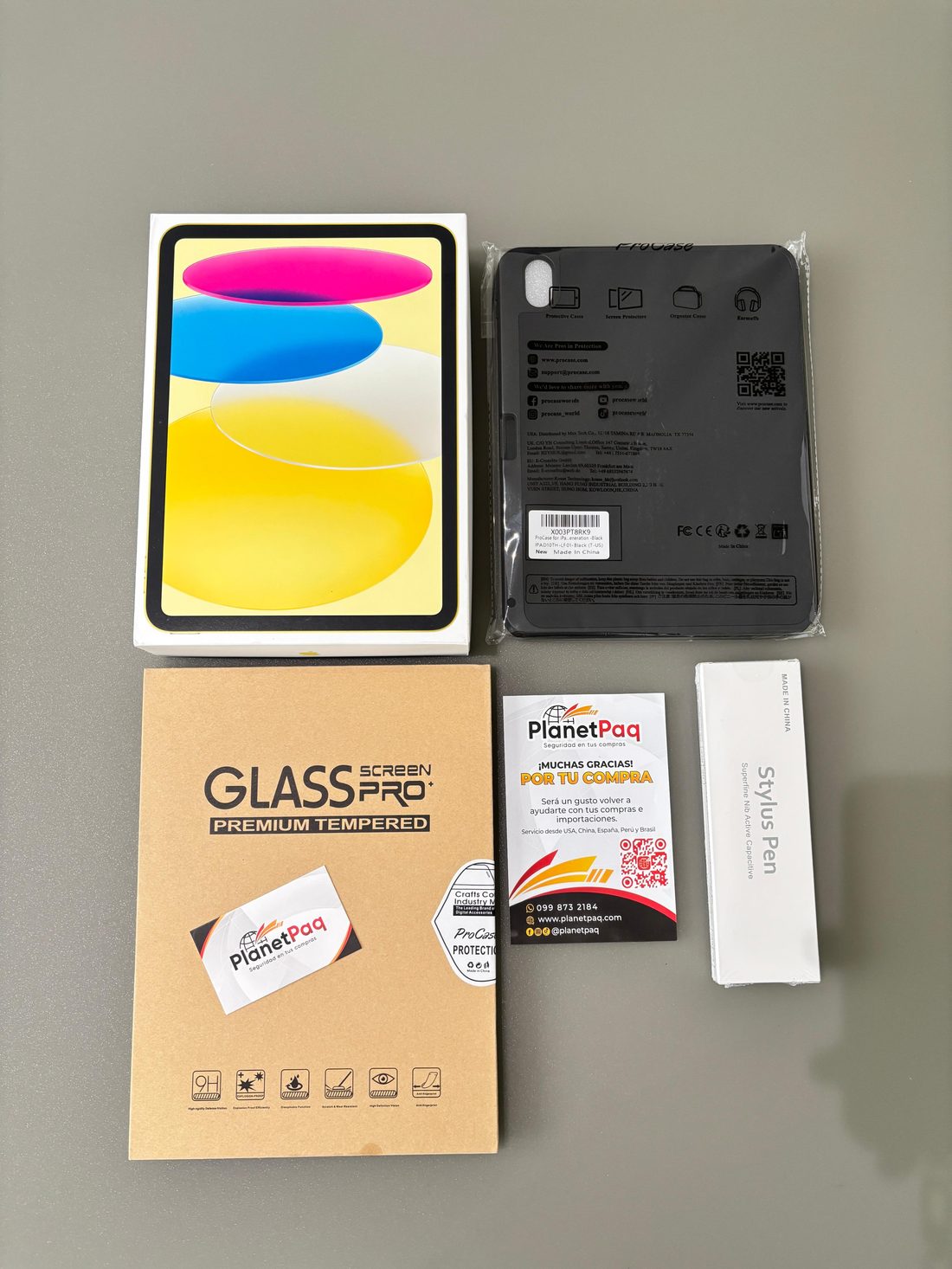 Compra de tecnología recibida vía PlanetPaq en Estados Unidos